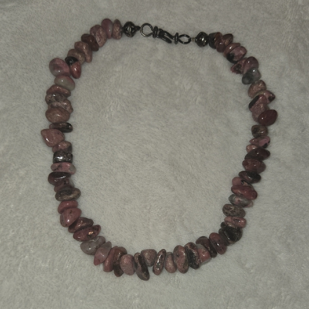 Elegant Rhodochrosite Necklace